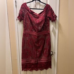 Burgundy party dress